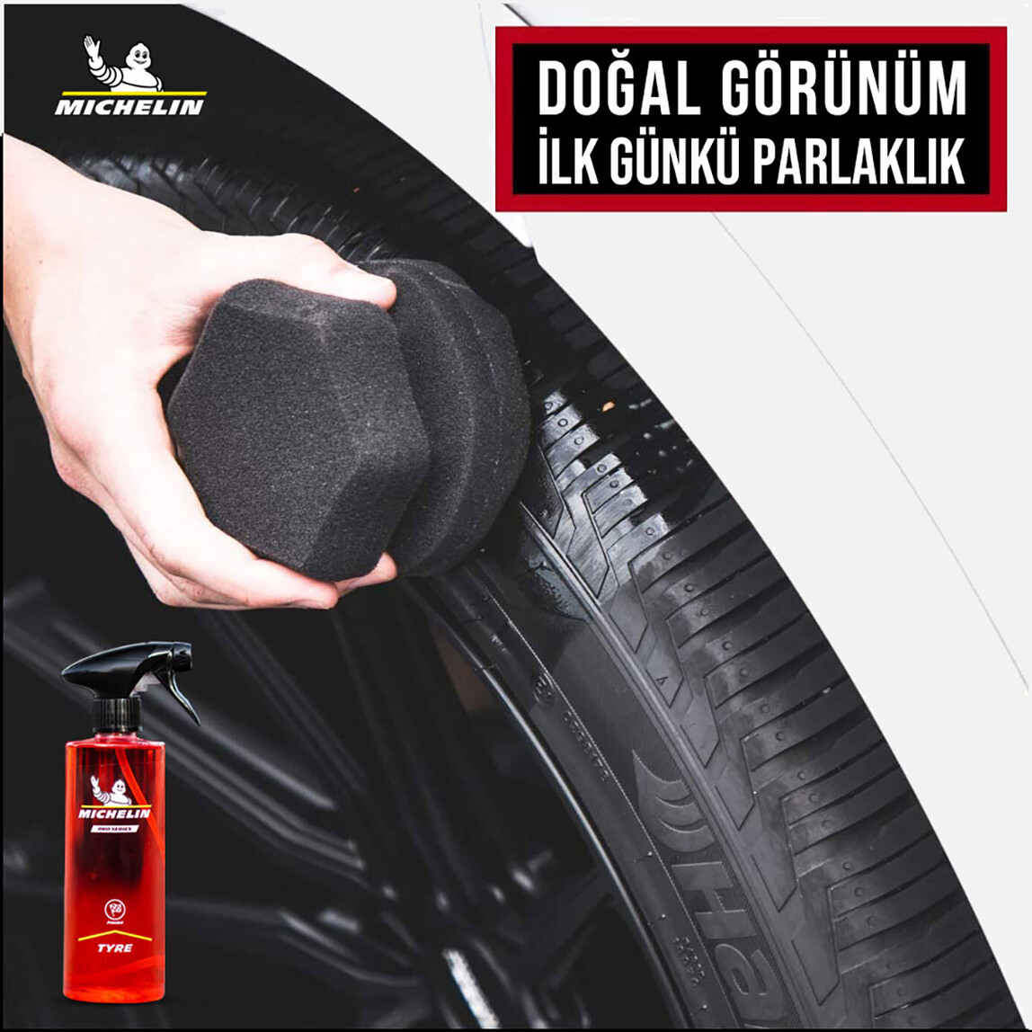    Michelin MC33573 PRO Serisi Lastik ve Trim Parlatıcı Koruyucu ve Yenileyici Sprey 500ml 