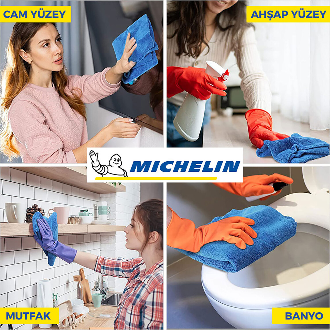    Michelin Mikrofiber Havlu Süper Emici 3 Adet MC42101 40x30 cm 