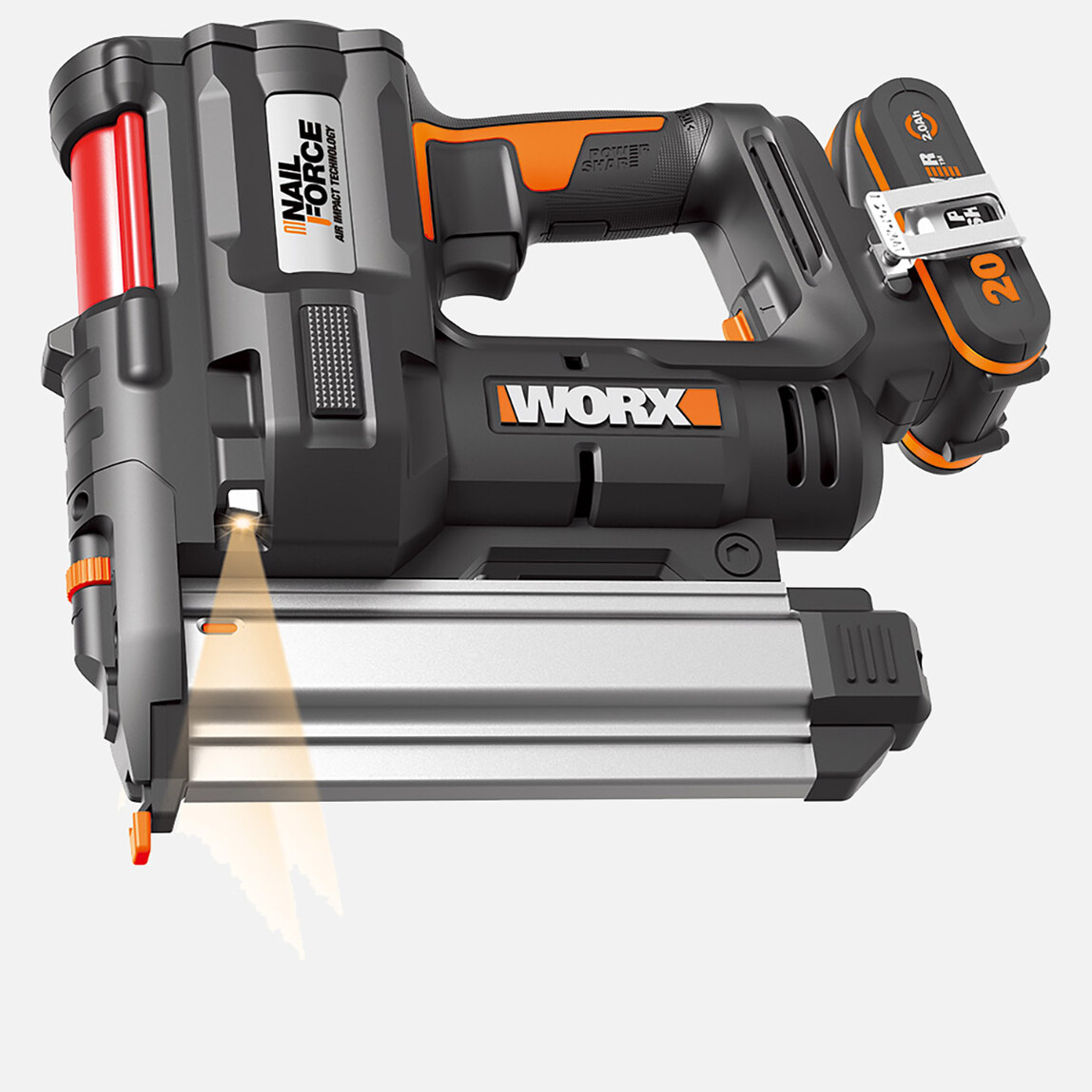    Worx WX840 20Volt/2.0Ah. Li-ion Şarjlı Profesyonel 16-40mm Zımba ve 15-50mm Çivi Çakma + 2900 Adet Yedek Zımba ve Çivi 