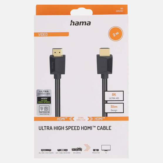 Hama HDMI Altın Uçlu Kablo 8K 2 m