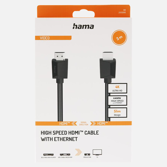 Hama HDMI Kablo 4K Ethernet 3 m