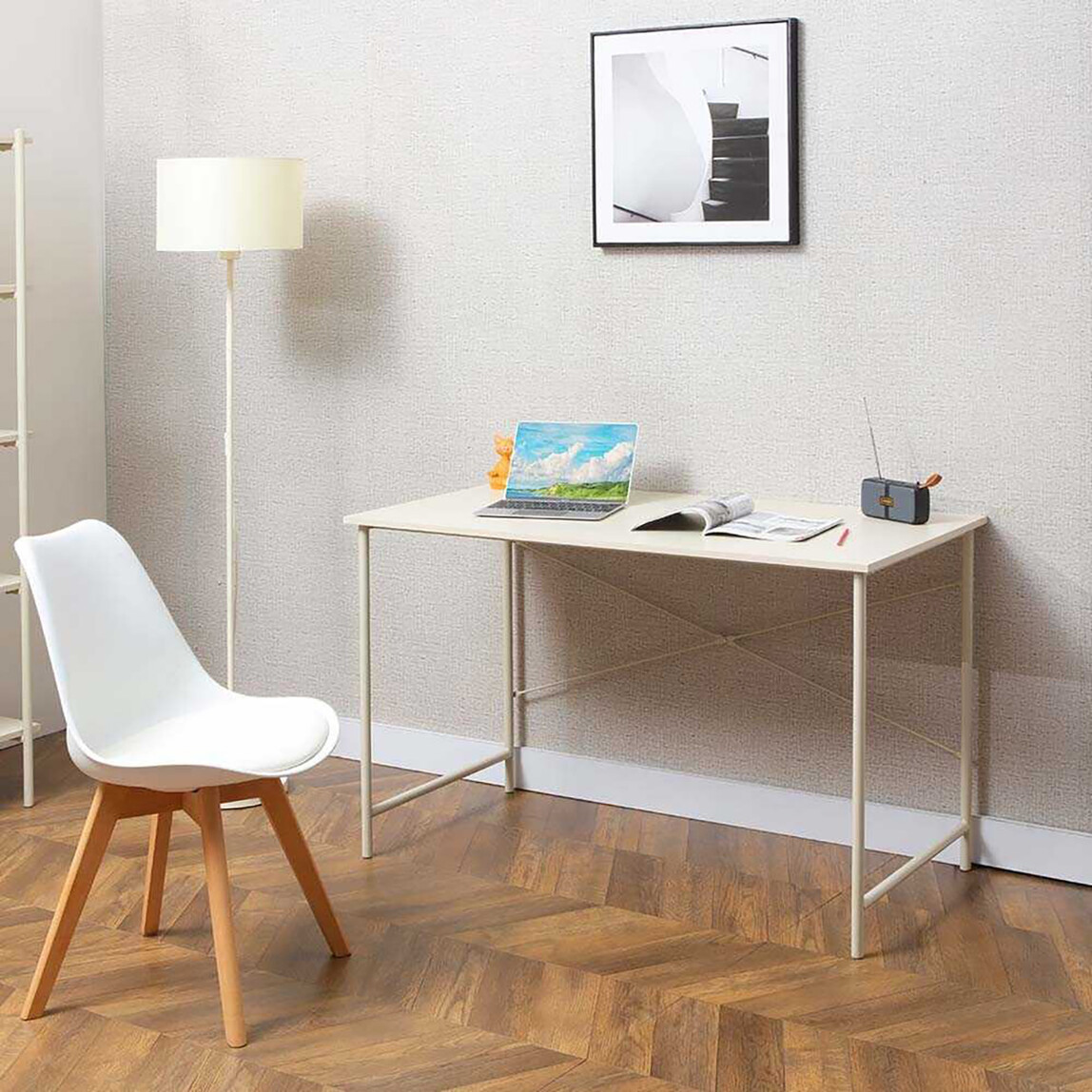    Adore Retro Metal Ayaklı Çalışma Masası-Vizon 120x75x60cm  