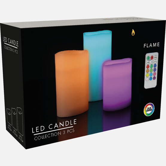 Uzaktan Kumandalı 3'lü Led Mum Seti