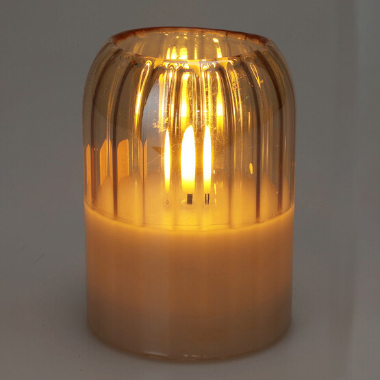Cam İçerisinde 10 cm Led Mum