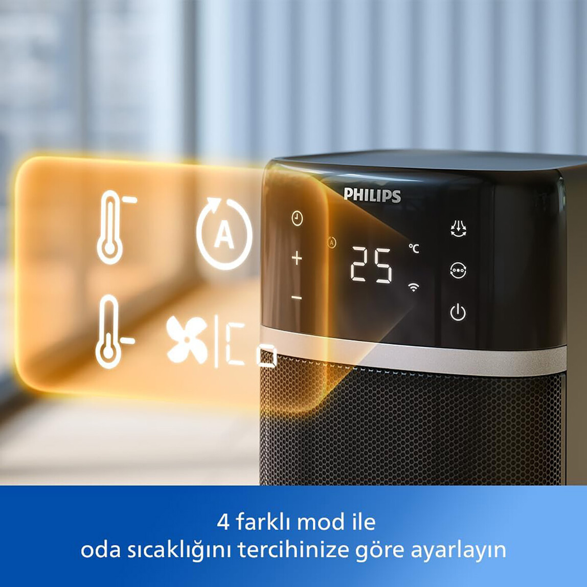    Philips CX5120/11 5000 Serisi Akıllı Kule Tipi Seramik Isıtıcı 