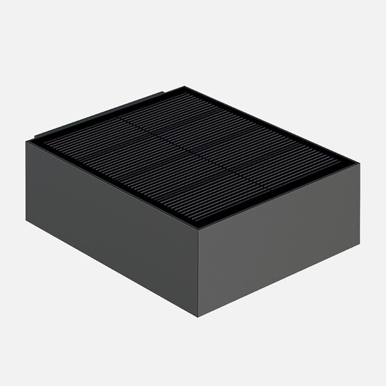 Solar Led Sensörlü Kare Aplik Siyah   