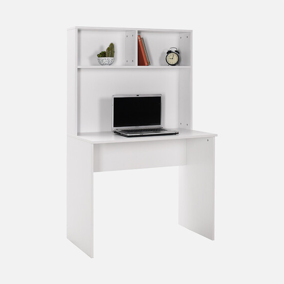 Adore Raflı Çalışma Masası Beyaz
