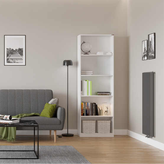 Adore Modern 5 Raflı Kitaplık Beyaz