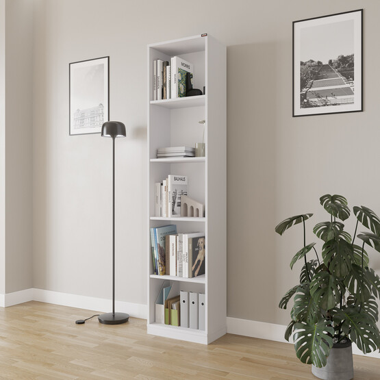 Adore Modern 5 Raflı Kitaplık Beyaz