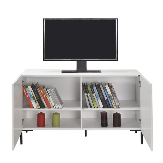 Roma 2 Kapaklı Modüler Tv Ünitesi - Mat Lake Beyaz 120x70x43cm (GxYxD)