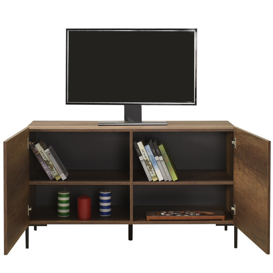 Adore Roma 2 Kapaklı Modüler Tv Ünitesi - Koyu Ceviz (Oslo Ceviz) 120x70x43 cm (GxYxD)