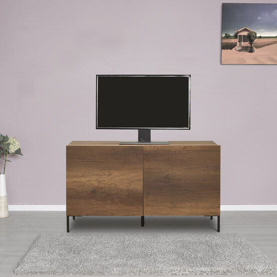 Adore Roma 2 Kapaklı Modüler Tv Ünitesi - Koyu Ceviz (Oslo Ceviz) 120x70x43 cm (GxYxD)