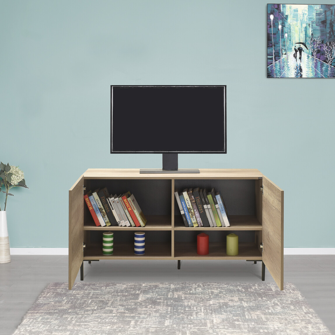    Roma 2 Kapaklı Modüler Tv Ünitesi - Açık Ceviz 120x70x43cm (GxYxD)

 