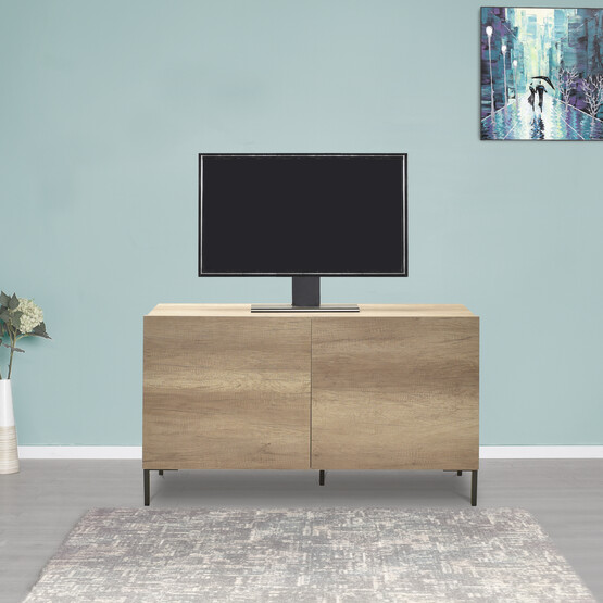 Roma 2 Kapaklı Modüler Tv Ünitesi - Açık Ceviz 120x70x43cm (GxYxD)

