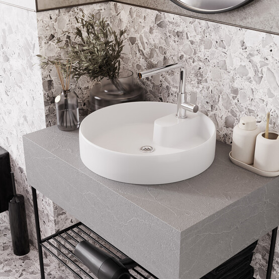 Karen Banyo Motion 45 cm Tezgah Üstü Lavabo Beyaz