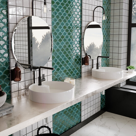 Karen Banyo Motion 45 cm Tezgah Üstü Lavabo Beyaz