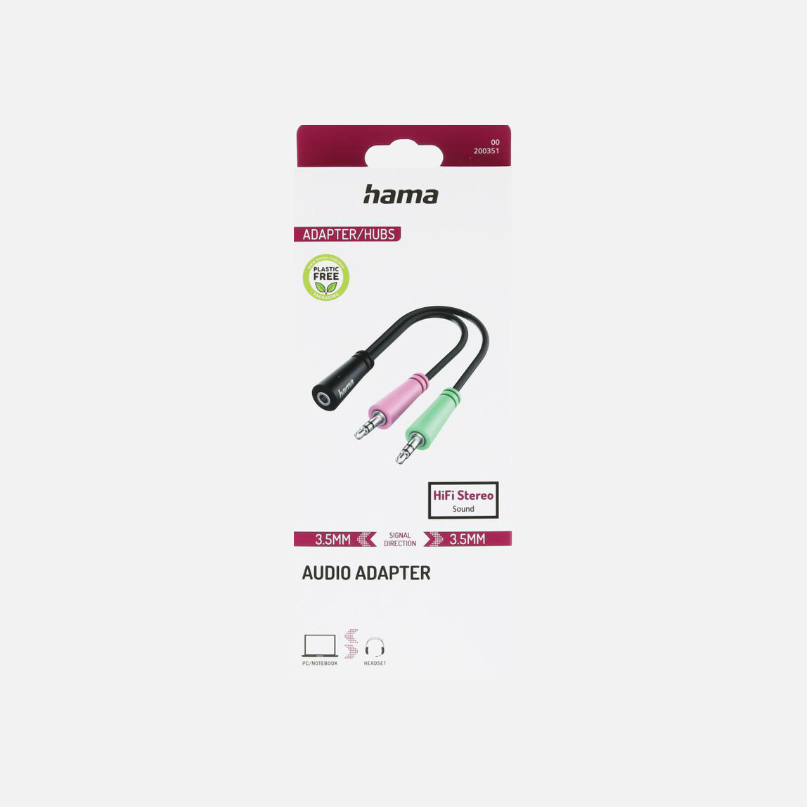    Hama Audio Adaptör, 3.5 mm Jack Plug - 4-pin 3.5mm Jack 