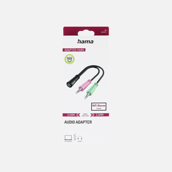 Hama Audio Adaptör, 3.5 mm Jack Plug - 4-pin 3.5mm Jack