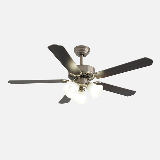 Dlc Brisote Tavan Vantilatörü Mat Krom 3XE27 132cm Uzaktan Kumandalı