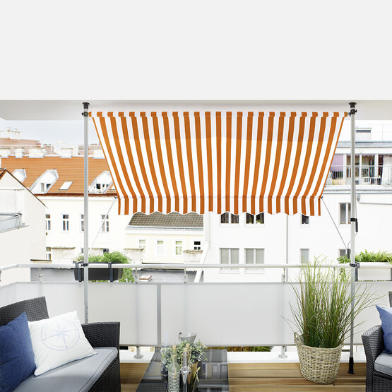 Sunfun Teleskopik Tente Turuncu-Beyaz 250x150 cm 